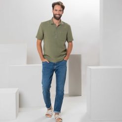 LIVING CRAFTS Michel | Chemise Polo Kaki Clair Online