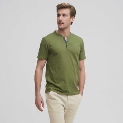 LIVING CRAFTS Othello | T-Shirt Henley Olive New