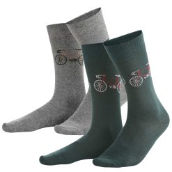 LIVING CRAFTS Falk | Chaussettes, Paquet De 2 Melange Foret Foncee/Gris Pierre Hot