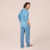 LIVING CRAFTS Pekka | Pyjamas Cheque Ombre Bleue Clearance