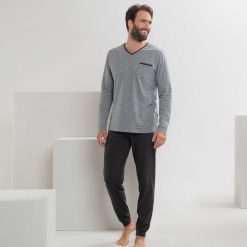 LIVING CRAFTS Colin | Pyjamas Gris Pierre/Anthra Melange Wholesale