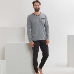 LIVING CRAFTS Colin | Pyjamas Gris Pierre/Anthra Melange Wholesale