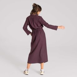 LIVING CRAFTS Histoire Vraie Charu | Robe Aubergine Hot