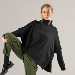 LIVING CRAFTS Cachemire | Poncho Noir Hot