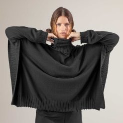 LIVING CRAFTS Cachemire | Poncho Noir Hot