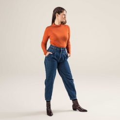 LIVING CRAFTS Paulette | Pantalon Jean Bleu Fonce Clearance