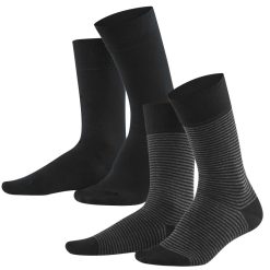 LIVING CRAFTS Arni | Chaussettes, Paquet De 2 Noir/Anthracite Online