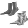 LIVING CRAFTS Alexis | Chaussettes, Paquet De 2 Gris Pierre Melange/Blanc Hot