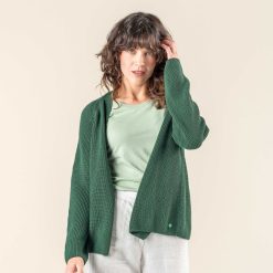 LIVING CRAFTS Olivia | Cardigan Vert Botanique Hot