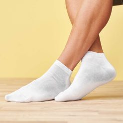 LIVING CRAFTS Curt | Chaussettes Sneaker, Paquet De 2 Blanc Best