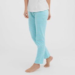 LIVING CRAFTS Carole | Pantalon De Nuit Lagon/Blanc New