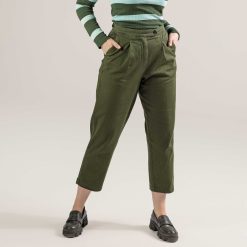 LIVING CRAFTS Phillis | Pantalon Olive Foncee New