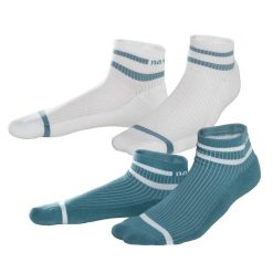 LIVING CRAFTS Orell | Chaussettes Montantes Sneaker, Lot De 2 Eaux De Recif/Blanc Wholesale