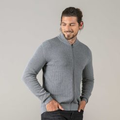 LIVING CRAFTS Paavo | Cardigan Gris Melange Clearance