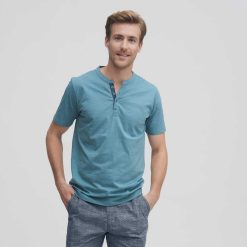 LIVING CRAFTS Othello | T-Shirt Henley Eaux De Recif New