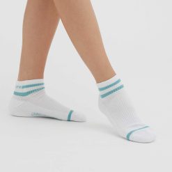 LIVING CRAFTS Orell | Chaussettes Montantes Sneaker, Lot De 2 Eaux De Recif/Blanc Wholesale