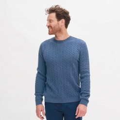 LIVING CRAFTS Nicolas | Pull-Over Bleu Infini Wholesale