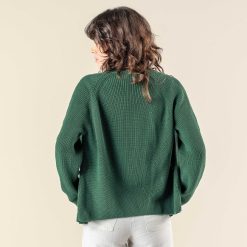 LIVING CRAFTS Olivia | Cardigan Vert Botanique Hot