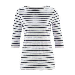 LIVING CRAFTS Chlopea | Chemise Blanc Casse/Bleu Marine Fonce New