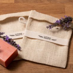 LIVING CRAFTS Matera | Sac A Savon, Paquet Economique 2 Pieces. Naturel Hot