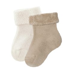 LIVING CRAFTS Geckos | Chaussettes En Peluche, Paquet De 2 Naturel/Taupe New