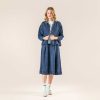 LIVING CRAFTS Roxane | Cardigan Bleu Indigo Online