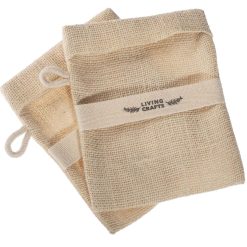 LIVING CRAFTS Matera | Sac A Savon, Paquet Economique 2 Pieces. Naturel Hot