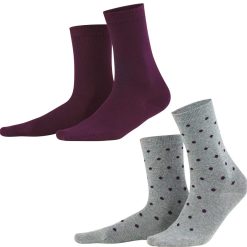 LIVING CRAFTS Bettine | Chaussettes, Paquet De 2 Prune Fonce/Points New