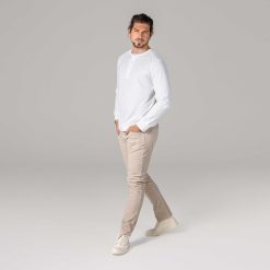 LIVING CRAFTS Paul | Chemise Henley Ecru Clearance