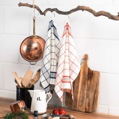 LIVING CRAFTS Finlande | Torchons, Paquet De 2 Bleu Rouge Hot