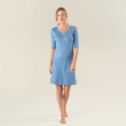 LIVING CRAFTS Retieba | Chemise De Nuit Bleu Melange Online