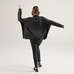 LIVING CRAFTS Cachemire | Poncho Noir Hot