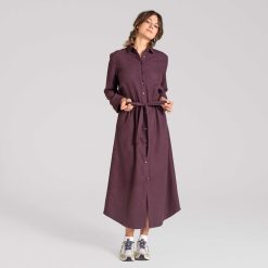 LIVING CRAFTS Histoire Vraie Charu | Robe Aubergine Hot