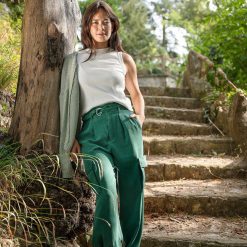 LIVING CRAFTS Romai | Pantalon Vert Botanique Wholesale