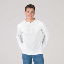 LIVING CRAFTS Paul | Chemise Henley Ecru Clearance