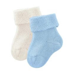 LIVING CRAFTS Geckos | Chaussettes En Peluche, Paquet De 2 Naturel/Bleu Hot