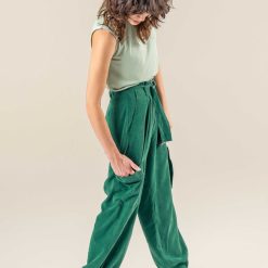 LIVING CRAFTS Romai | Pantalon Vert Botanique Wholesale