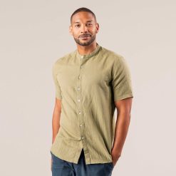 LIVING CRAFTS Ruben | Chemise A Manches Courtes Saule Clearance