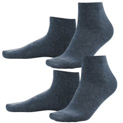 LIVING CRAFTS Curt | Chaussettes Sneaker, Paquet De 2 Marine Fonce Hot