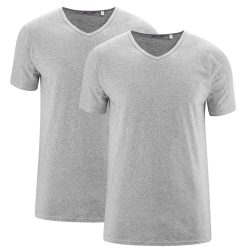 LIVING CRAFTS Doyen | T-Shirts, Paquet De 2 Gris Melange Hot