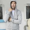 LIVING CRAFTS Cameron | Veste A Capuche Gris Melange Wholesale