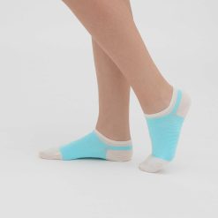 LIVING CRAFTS Abby | Chaussettes Sneaker, Paquet De 2 Lagon/Blanc Clearance