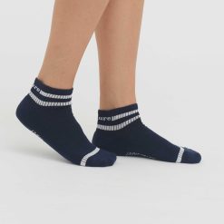 LIVING CRAFTS Orell | Chaussettes Montantes Sneaker, Lot De 2 Marine/Blanc New