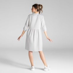 LIVING CRAFTS Histoire Vraie De Bloswen | Robe En Crepon Blanc Hot