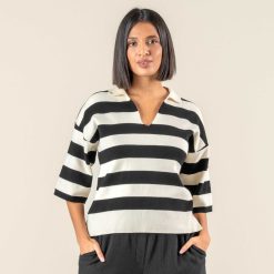 LIVING CRAFTS Romy | Pull-Over Coquillage/Noir Online