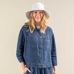 LIVING CRAFTS Roxane | Cardigan Bleu Indigo Online