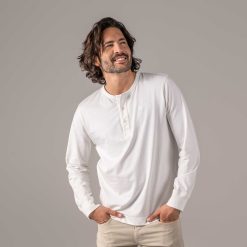 LIVING CRAFTS Paul | Chemise Henley Ecru Clearance