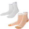 LIVING CRAFTS Alexis | Chaussettes, Paquet De 2 Vichy Abricot New