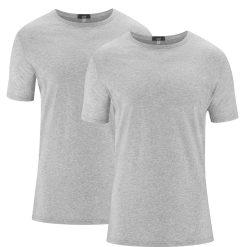 LIVING CRAFTS Fabien | T-Shirts, Paquet De 2 Gris Pierre Hot