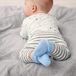 LIVING CRAFTS Geckos | Chaussettes En Peluche, Paquet De 2 Naturel/Bleu Hot